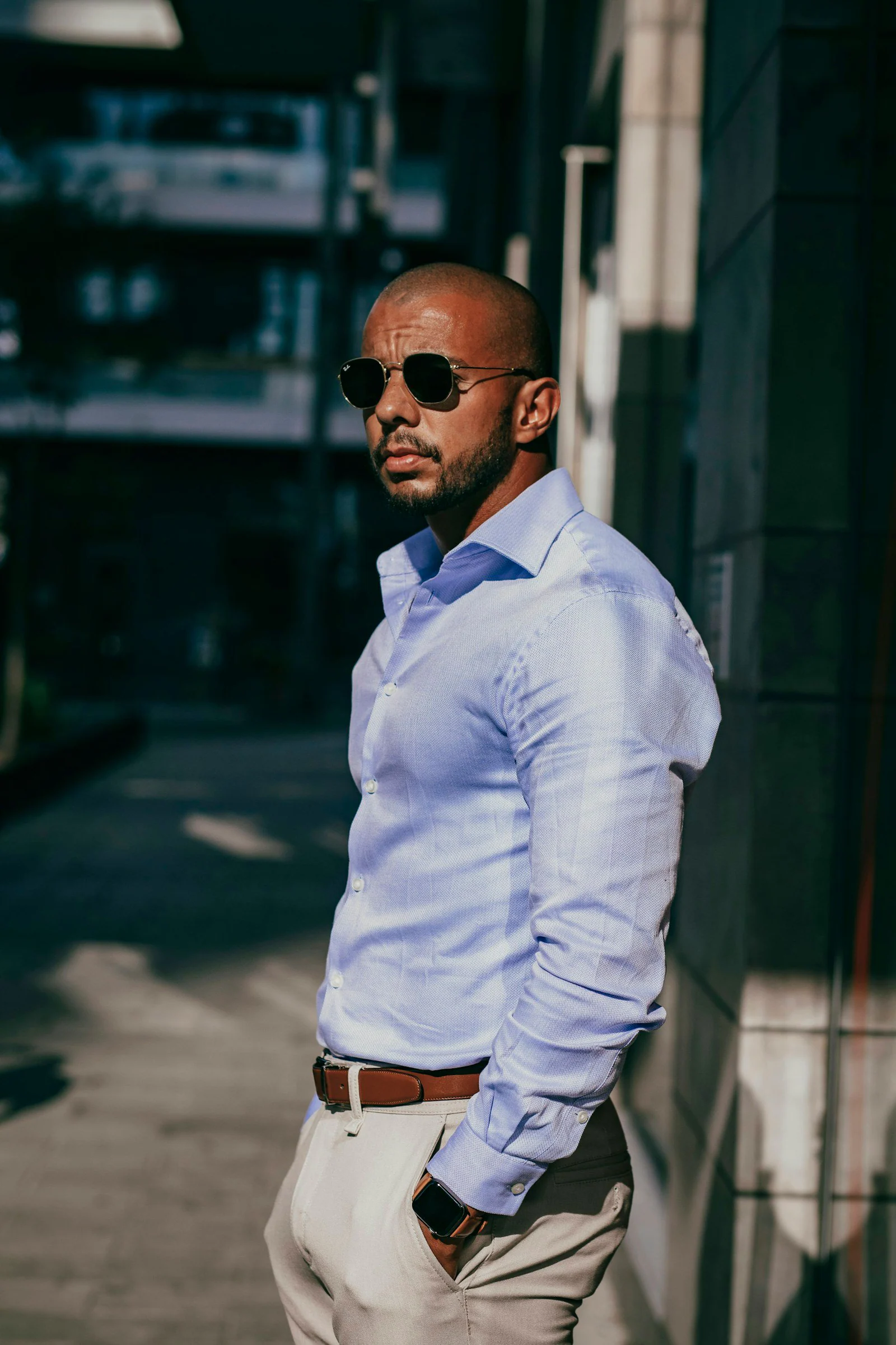 A man wearing sunglasses