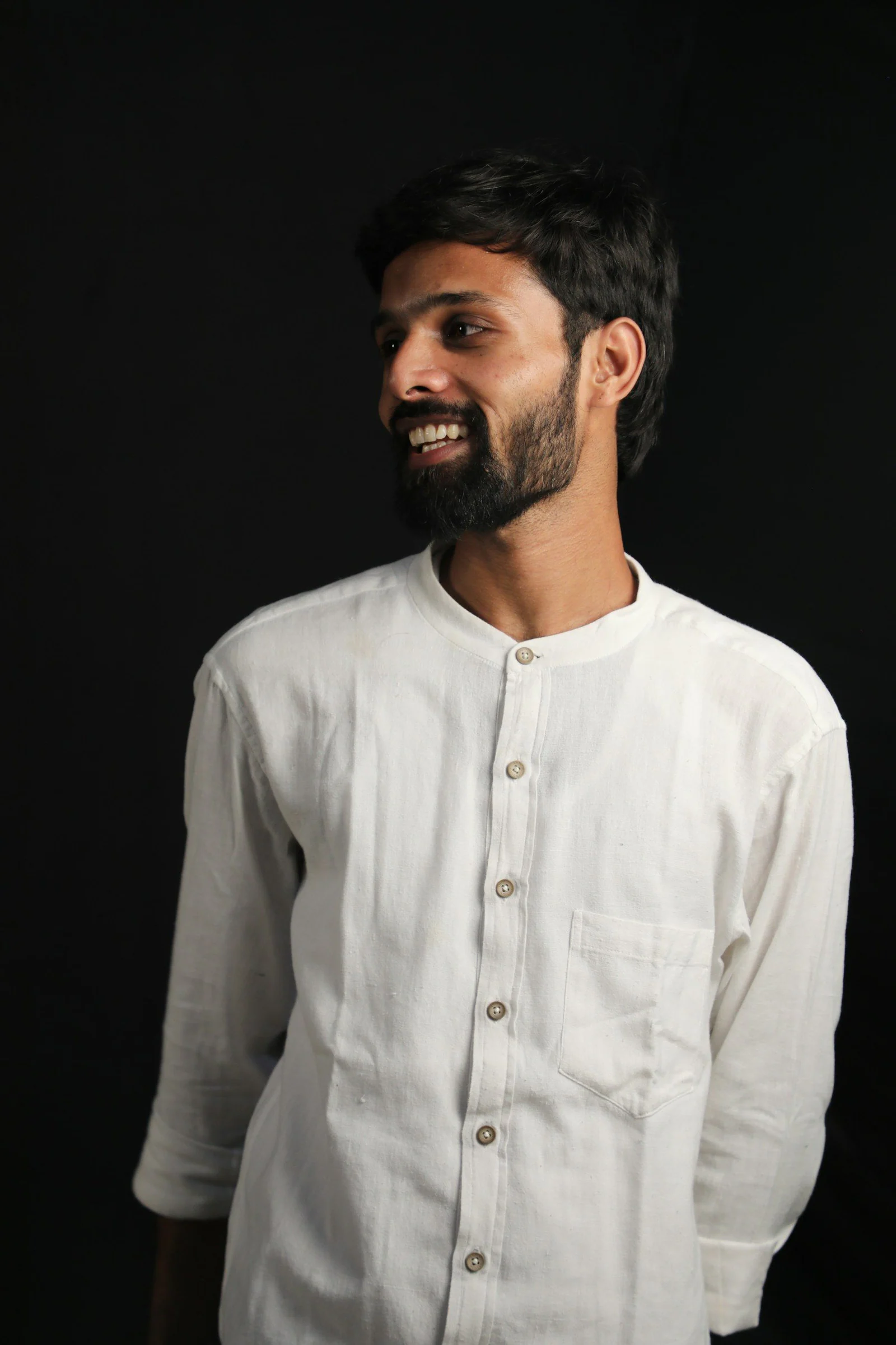 Man in white dress shirt