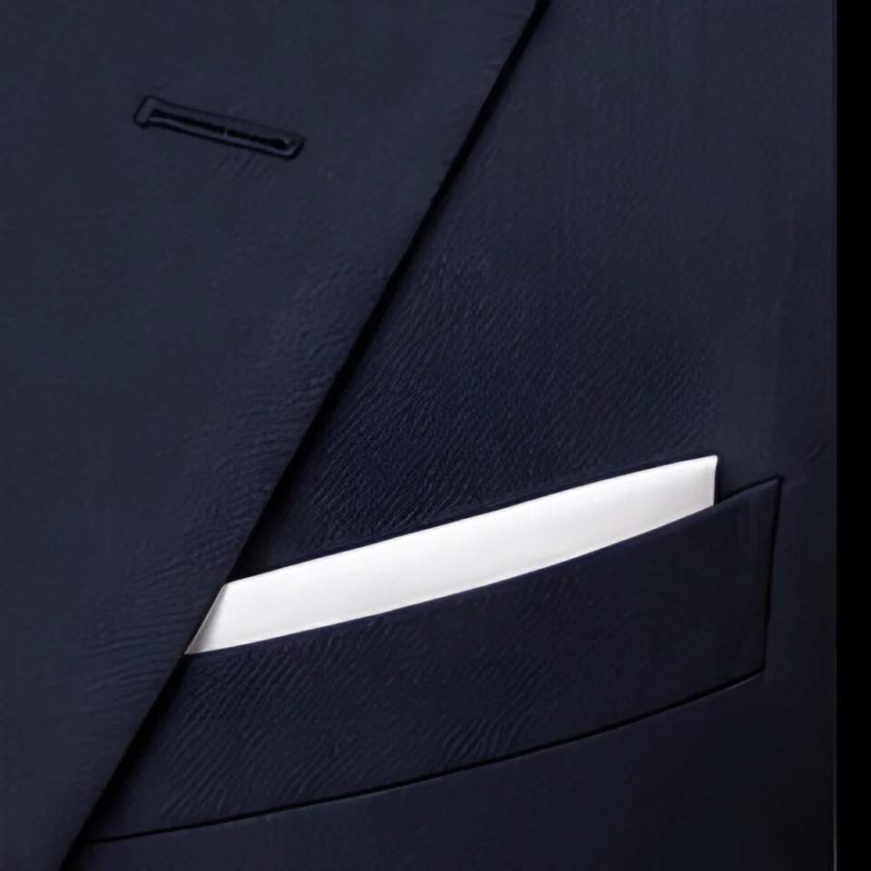 Peak lapel with pocket square